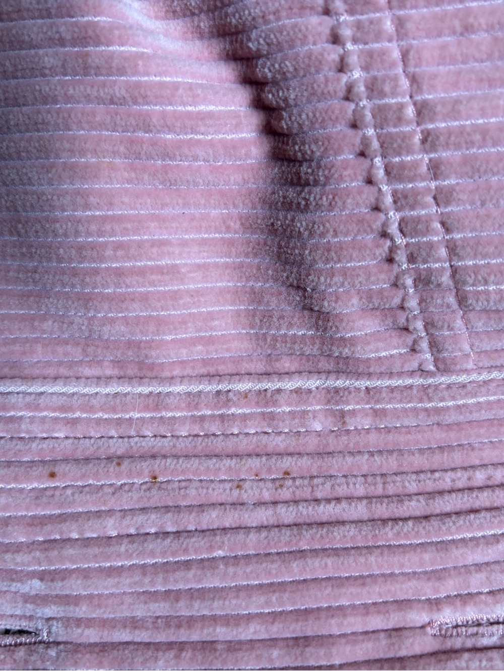Sezane Will Jacket Womens Small Pink Corduroy Shearling Collar Coat - Picture 15 of 16